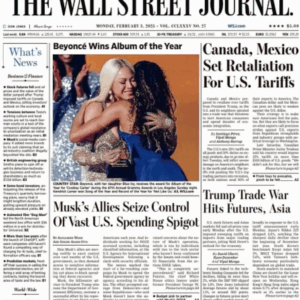 Feature Article in The Wall Street Journal (Guaranteed 500,000 Impressions)