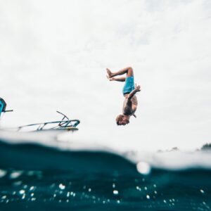 time lapse photography of man jumping